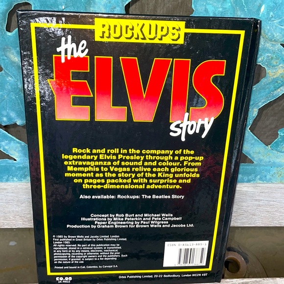 Elvis Orbis Publishing Rock Ups Pop Up Book 1985 Excellent Condition - Picture 2 of 5